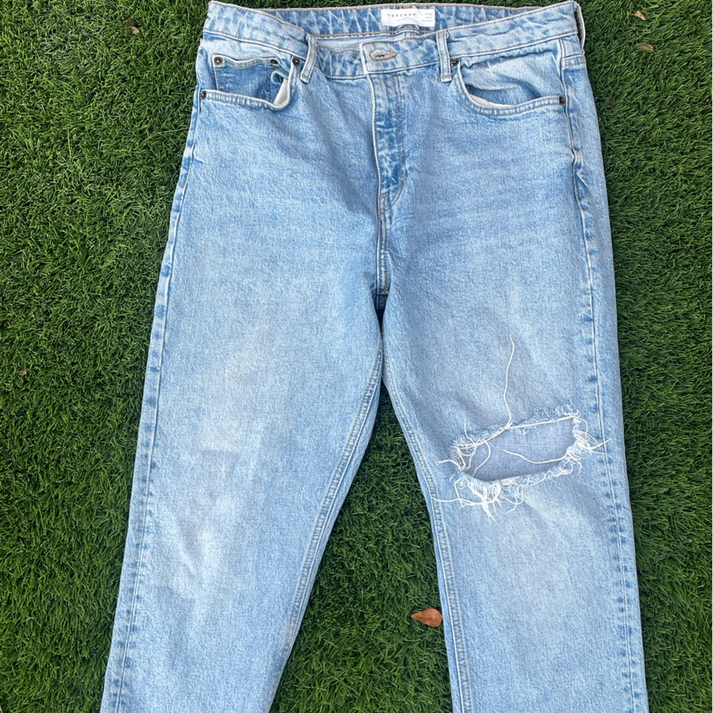 Topshop Denim Jeans (straight and ripped knee)
